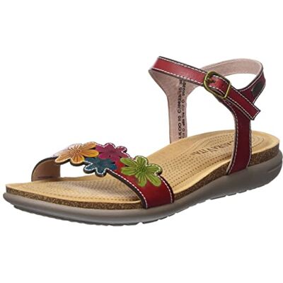 LILOO 10 Laura Vita Damskie sandały Heeled, czerwony, 41 EU LILOO 10 Laura Vita Damskie sandały Heeled, czerwony, 41 EU