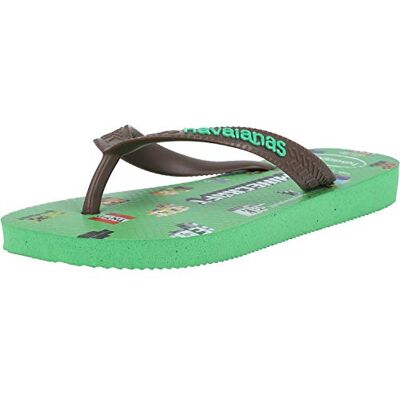 4145125 Havaianas Unisex Dzieci Baby Minecraft Klapki, Zielony/Brązowy, 27/28 EU 4145125 Havaianas Unisex Dzieci Baby Minecraft Klapki, Zielony/Brązowy, 27/28 EU