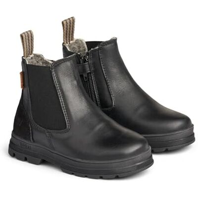 WF337i Wheat Dziecięce buty dziecięce Chelsea, kozaki zimowe Chai, wełna Tex, 90% skóra, 10% zamsz, oddychające, wodoodporne buty śnieżne, 0021 Czarny, 33 EU WF337i Wheat Dziecięce buty dziecięce Chelsea, kozaki zimowe Chai, wełna Tex, 90% skóra, 10% zamsz, oddychające, wodoodporne buty śnieżne, 0021 Czarny, 33 EU