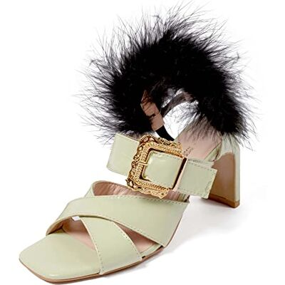 O_BONV_B55_37 L37 HANDMADE SHOES Damskie sandały Bon Voyage Heeled, zielony, 37 eu O_BONV_B55_37 L37 HANDMADE SHOES Damskie sandały Bon Voyage Heeled, zielony, 37 eu