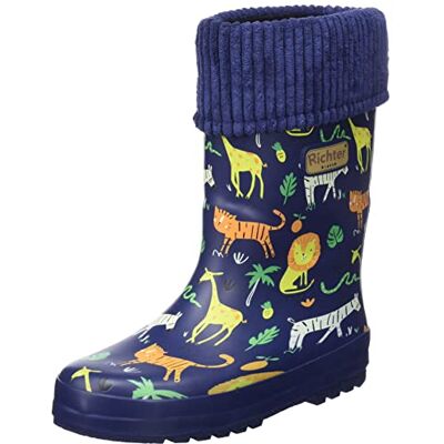8113-4172 Richter Kinderschuhe Puddleboots kalosze chłopięce, Nautical Print Zoo, 35 EU 8113-4172 Richter Kinderschuhe Puddleboots kalosze chłopięce, Nautical Print Zoo, 35 EU