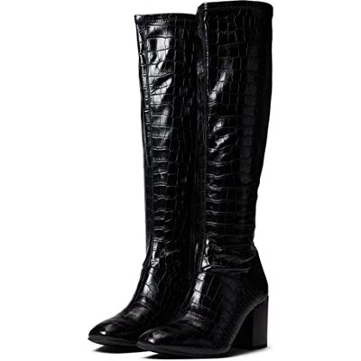 H4129S2 Franco Sarto Damskie buty do kolan Tribute, Czarna sztuczna skóra Crocco 37.5 EU H4129S2 Franco Sarto Damskie buty do kolan Tribute, Czarna sztuczna skóra Crocco 37.5 EU