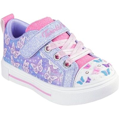 314813N Skechers Twinkle Sparks Ombre Flutter Sneaker Sneaker, Lawendowy syntetyczny Multi Trim, 21 EU 314813N Skechers Twinkle Sparks Ombre Flutter Sneaker Sneaker, Lawendowy syntetyczny Multi Trim, 21 EU