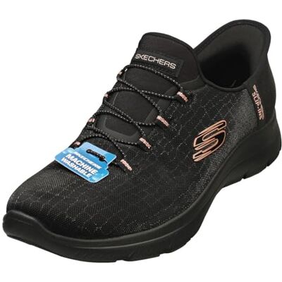 150128 Skechers Kobiety Summits Classy Night Trampki, Black Mesh Black Rose Gold Trim, 38 EU 150128 Skechers Kobiety Summits Classy Night Trampki, Black Mesh Black Rose Gold Trim, 38 EU