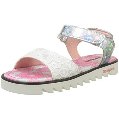 74ST5B3_Silver 2032 Desigual Sandały dziewczęce Golden White La Sandały, srebrny Silber Silver 2032-38 EU 74ST5B3_Silver 2032 Desigual Sandały dziewczęce Golden White La Sandały, srebrny Silber Silver 2032-38 EU