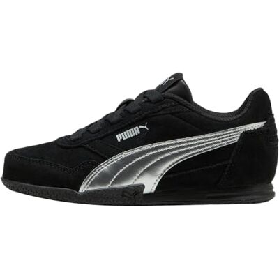 406866 PUMA Bella Donna SD Metallic AC PS Sneaker, czarno-srebrne, 2,5 UK dziecko, Puma Black Puma Silver, 2.5 UK Child 406866 PUMA Bella Donna SD Metallic AC PS Sneaker, czarno-srebrne, 2,5 UK dziecko, Puma Black Puma Silver, 2.5 UK Child