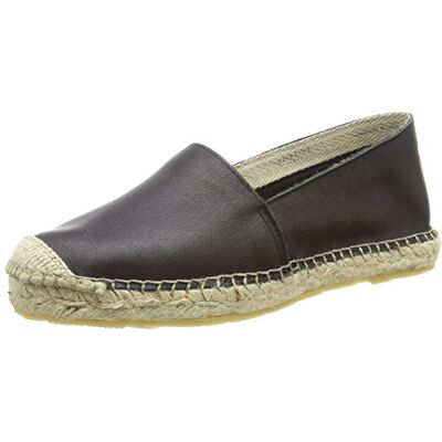 16050984_Black SELECTED FEMME Sfmarley Leather espadryle damskie, czarny czarny Black 40 EU 16050984_Black SELECTED FEMME Sfmarley Leather espadryle damskie, czarny czarny Black 40 EU