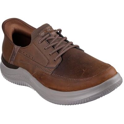 205211 CDB Skechers Męskie trampki wsuwane, bez użycia rąk, ciemnobrązowe syntetyczne/skóra, 39 EU, Ciemnobrązowa skóra syntetyczna, 40 EU 205211 CDB Skechers Męskie trampki wsuwane, bez użycia rąk, ciemnobrązowe syntetyczne/skóra, 39 EU, Ciemnobrązowa skóra syntetyczna, 40 EU