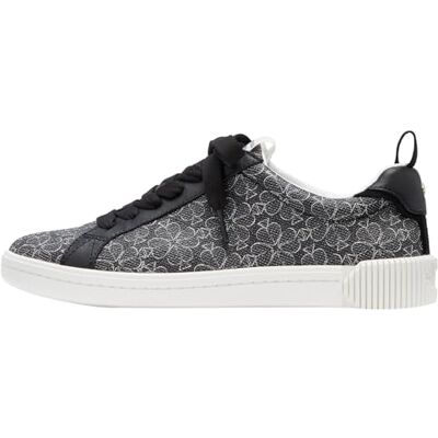 KJ187-BLC Kate Spade New York Women's Spade Flower Lace Up Sneaker, Black, 7 UK KJ187-BLC Kate Spade New York Women's Spade Flower Lace Up Sneaker, Black, 7 UK
