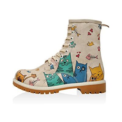 dgs016-lb050_mehrfarbig-36 DOGO Buty wegańskie damskie botki Cat Lovers, beżowy, 36 EU dgs016-lb050_mehrfarbig-36 DOGO Buty wegańskie damskie botki Cat Lovers, beżowy, 36 EU