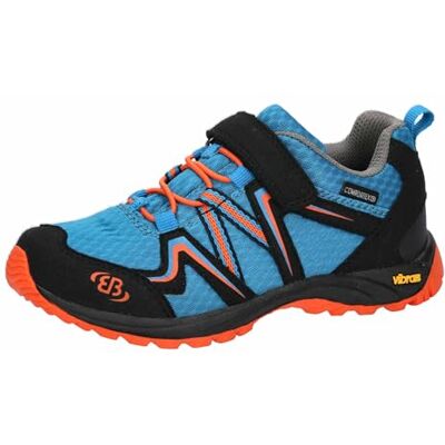 421187 Brütting Rockwall dziecięce buty trekkingowe uniseks, Niebieski, czarny, pomarańczowy, 32 EU 421187 Brütting Rockwall dziecięce buty trekkingowe uniseks, Niebieski, czarny, pomarańczowy, 32 EU