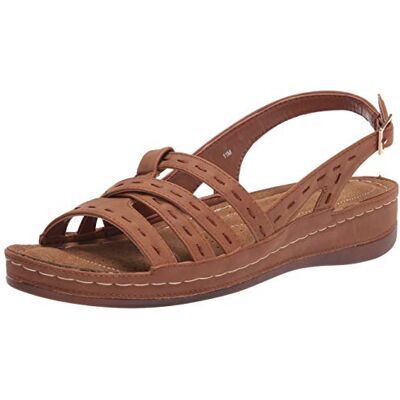 31-4916 Easy Street Sandały damskie typu Sling Back Sandal, Tan, 7 31-4916 Easy Street Sandały damskie typu Sling Back Sandal, Tan, 7