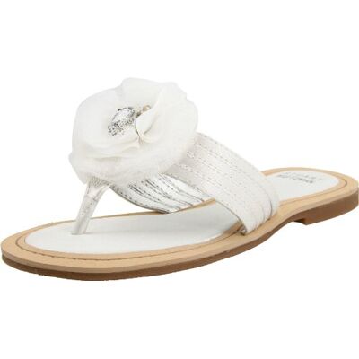 TUTU Stuart Weitzman Kinderschuhe dziewczęce klapki japonki, biały White, 33 EU TUTU Stuart Weitzman Kinderschuhe dziewczęce klapki japonki, biały White, 33 EU
