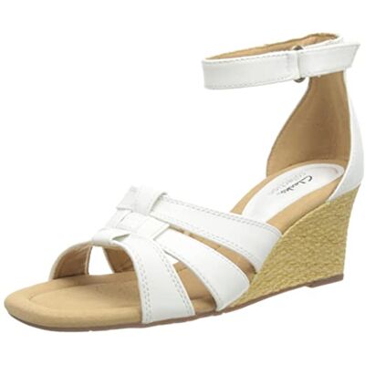 261712444 Clarks Damskie sandały Kyarra Joy Sandal, biała skóra, rozmiar 39, Biała skóra, 39 eu 261712444 Clarks Damskie sandały Kyarra Joy Sandal, biała skóra, rozmiar 39, Biała skóra, 39 eu
