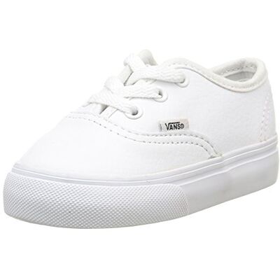 V1T0L3H_Leather/True White Vans Unisex Baby T Authentic Leather buty do nauki chodzenia, biały Biała skóra True White 25 EU V1T0L3H_Leather/True White Vans Unisex Baby T Authentic Leather buty do nauki chodzenia, biały Biała skóra True White 25 EU