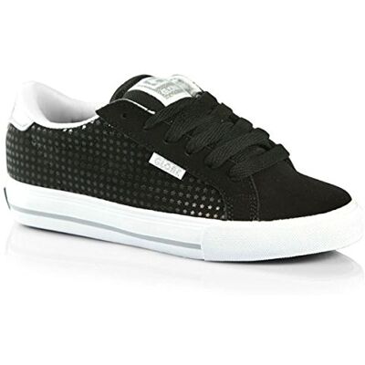 Globe Chalice Girls GGCHAL, dziewczęce buty sportowe skateboarding, czarne, (black/silver stars 10306), czarny, 37.5 EU Globe Chalice Girls GGCHAL, dziewczęce buty sportowe skateboarding, czarne, (black/silver stars 10306), czarny, 37.5 EU
