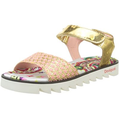 74ST5A1_Gold 9125 Desigual Sandały dziewczęce Golden Smile, złoto Złote złoto próby 9125. 35 EU 74ST5A1_Gold 9125 Desigual Sandały dziewczęce Golden Smile, złoto Złote złoto próby 9125. 35 EU