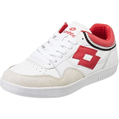 L558160H4 Lotto Męski T-icon Oxford płaski, Bianco E Rosso 39 EU L558160H4 Lotto Męski T-icon Oxford płaski, Bianco E Rosso 39 EU