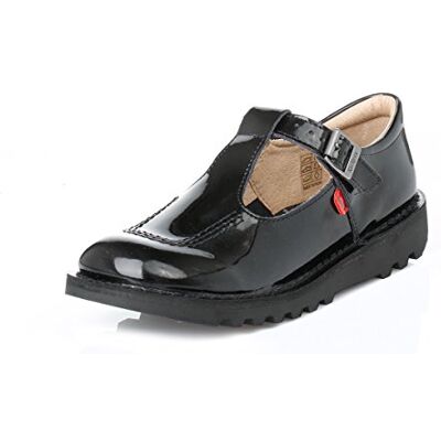 1KF0000130BTW_BLK Kickers Damskie buty szkolne Kick T Bar czarne lakierowane skórzane, Czarny, 38 EU 1KF0000130BTW_BLK Kickers Damskie buty szkolne Kick T Bar czarne lakierowane skórzane, Czarny, 38 EU