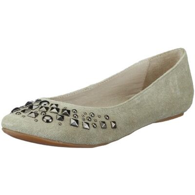 208-8901 Buffalo -1 pig suede, baleriny damskie, biały biały White392-39 eu 208-8901 Buffalo -1 pig suede, baleriny damskie, biały biały White392-39 eu