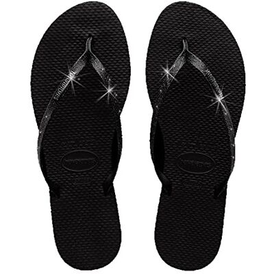 4148041.0090.334 Havaianas You Glitter, klapki damskie, Czarny, 33/34 EU 4148041.0090.334 Havaianas You Glitter, klapki damskie, Czarny, 33/34 EU