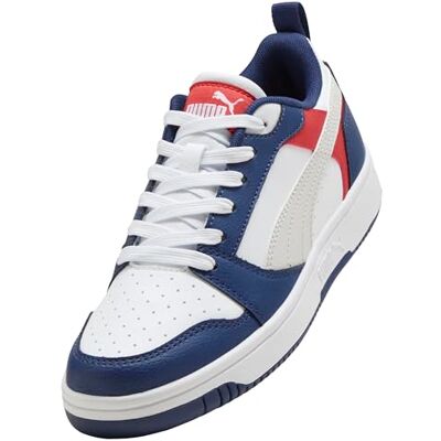 393833 PUMA Rebound V6 LO JR Sneaker, niebieski klejnot-pióro szare białe, 4,5 UK, Niebieski klejnot pióro szary PUMA biały, 4.5 UK 393833 PUMA Rebound V6 LO JR Sneaker, niebieski klejnot-pióro szare białe, 4,5 UK, Niebieski klejnot pióro szary PUMA biały, 4.5 UK