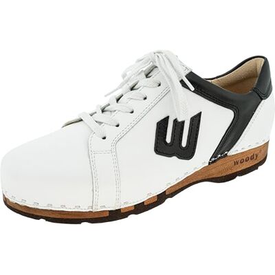 20770 Woody Męskie buty drewniane Wayne, białe świnie, 46 EU, Biały, czarny, 46 EU 20770 Woody Męskie buty drewniane Wayne, białe świnie, 46 EU, Biały, czarny, 46 EU