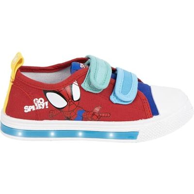 S0742350 Spidey Czerwone trampki LED na co dzień, unisex dla dorosłych, średnie, Biały, Medium S0742350 Spidey Czerwone trampki LED na co dzień, unisex dla dorosłych, średnie, Biały, Medium