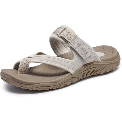 40798-141-7 M US Skechers Damskie klapki Reggae-Trailway-40798, Krem naturalny, 37 EU 40798-141-7 M US Skechers Damskie klapki Reggae-Trailway-40798, Krem naturalny, 37 EU