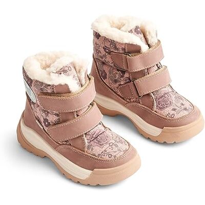 WF357i Wheat Unisex dziecięce buty zimowe Millas Klett Tex Print, skóra, 50% tkanina, oddychające, wodoszczelne buty śnieżne, 2163 Dusty Rouge, 24 EU WF357i Wheat Unisex dziecięce buty zimowe Millas Klett Tex Print, skóra, 50% tkanina, oddychające, wodoszczelne buty śnieżne, 2163 Dusty Rouge, 24 EU
