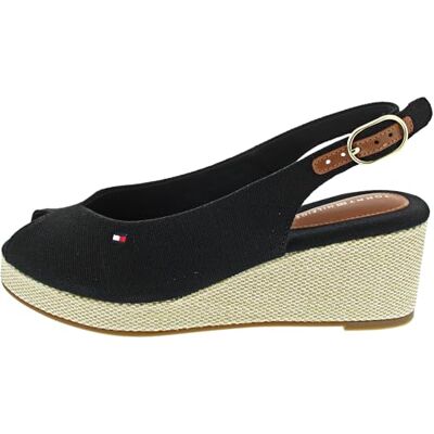 FM0FM05353 Tommy Hilfiger Flaga damska Mid Wedge Espad Slingback Fw0fw08595 Espadryle, Czarny, 36 EU FM0FM05353 Tommy Hilfiger Flaga damska Mid Wedge Espad Slingback Fw0fw08595 Espadryle, Czarny, 36 EU