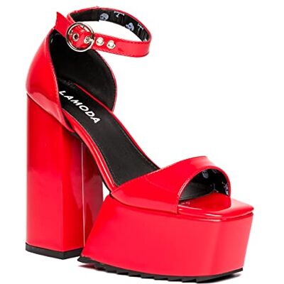 LMF 2674 - Red Patent LAMODA Obcasy na platformie Ballin, EU 41, Red Patent, 41 EU LMF 2674 - Red Patent LAMODA Obcasy na platformie Ballin, EU 41, Red Patent, 41 EU