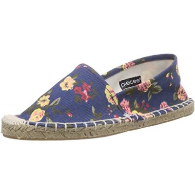 17064231_Dark Blue PIECES HAISHA ESPADRILLOS FLOWER NEW DK.BLUE, damskie espadryle, niebieski Niebieski Dark Blue 40 EU 17064231_Dark Blue PIECES HAISHA ESPADRILLOS FLOWER NEW DK.BLUE, damskie espadryle, niebieski Niebieski Dark Blue 40 EU