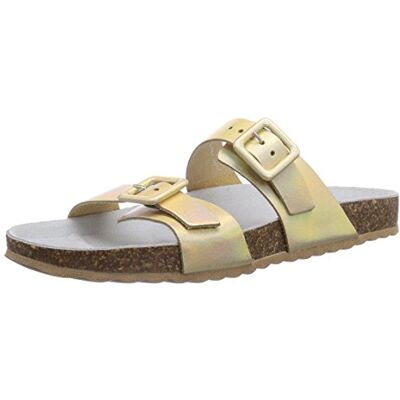 17061840_Gold Colour PIECES PS TALY LEATHER Sandal damskie sandały, złoto Kolor złoty 38 EU 17061840_Gold Colour PIECES PS TALY LEATHER Sandal damskie sandały, złoto Kolor złoty 38 EU