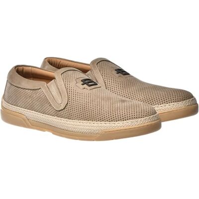 U5E123P1NBFO2106 Baldinini Slip On Perf.Nubuck Beżowy, mokasyny męskie, 45 EU U5E123P1NBFO2106 Baldinini Slip On Perf.Nubuck Beżowy, mokasyny męskie, 45 EU