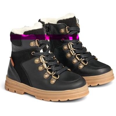 WF345i Wheat Unisex dziecięce buty zimowe Toni Tex Hiker 60% skóra, 40% zamsz, oddychające, wodoodporne buty śnieżne, 0021 Czarny, 34 EU WF345i Wheat Unisex dziecięce buty zimowe Toni Tex Hiker 60% skóra, 40% zamsz, oddychające, wodoodporne buty śnieżne, 0021 Czarny, 34 EU