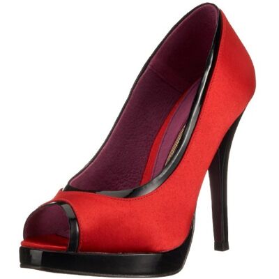 Buffalo Peep Toe damskie, Rot Vermelho02, 37 EU Buffalo Peep Toe damskie, Rot Vermelho02, 37 EU