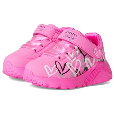 314078N-HPMT Skechers Chłopięce dziewczęce buty Uno Lite Love Levitate Sneaker, różowe, rozmiar 6 UK, różowy, 6 UK Child 314078N-HPMT Skechers Chłopięce dziewczęce buty Uno Lite Love Levitate Sneaker, różowe, rozmiar 6 UK, różowy, 6 UK Child