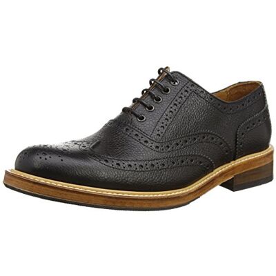 16046008_Black SELECTED Shbrook Leather Id Brogue męskie półbuty sznurowane, czarny czarny Black 44 EU 16046008_Black SELECTED Shbrook Leather Id Brogue męskie półbuty sznurowane, czarny czarny Black 44 EU