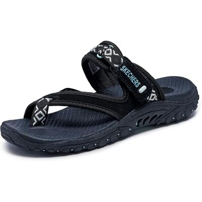 40798-17-5 M US Skechers Dziewczęce klapki Reggae-Trailway-40798, Czarny, biały, 35 EU 40798-17-5 M US Skechers Dziewczęce klapki Reggae-Trailway-40798, Czarny, biały, 35 EU