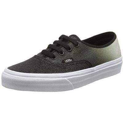 _2 Tone Glitter silver/black Vans Autentyczne trampki uniseks, Czarny 2 odcienie brokatowy srebrny czarny, 40.5 EU _2 Tone Glitter silver/black Vans Autentyczne trampki uniseks, Czarny 2 odcienie brokatowy srebrny czarny, 40.5 EU