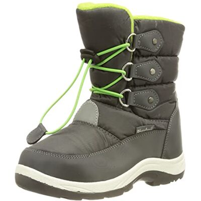 193008 Playshoes Dziecięce buty zimowe uniseks, Zielony do sznurowania, 22/23 EU 193008 Playshoes Dziecięce buty zimowe uniseks, Zielony do sznurowania, 22/23 EU
