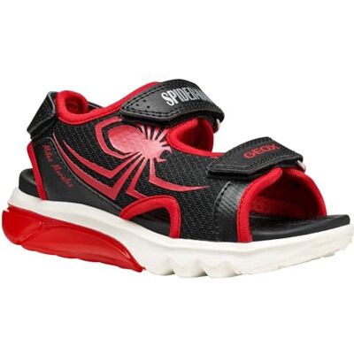 J55MXC014CE Geox J Sandal Ciberdron B sandały Chłopiec, Czarny czerwony, 25 EU J55MXC014CE Geox J Sandal Ciberdron B sandały Chłopiec, Czarny czerwony, 25 EU