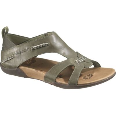 J89350 Merrell Flaxen J893 damskie sandały, Zielony oliwkowy, 37 eu J89350 Merrell Flaxen J893 damskie sandały, Zielony oliwkowy, 37 eu