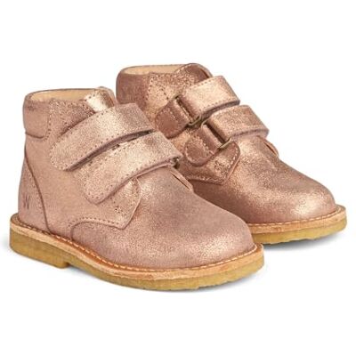 WF326i Wheat Unisex dziecięce buty rowerowe, buty zimowe na rzepy, błyszczące, 100% skóra, oddychające buty do nauki chodzenia, 2026 Róża, 21 EU WF326i Wheat Unisex dziecięce buty rowerowe, buty zimowe na rzepy, błyszczące, 100% skóra, oddychające buty do nauki chodzenia, 2026 Róża, 21 EU