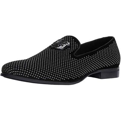 25228-001-001 Stacy Adams Męski swagger ćwiekowany ornament wsuwany styl jazdy mokasyny, 12, Czarny 45 EU 25228-001-001 Stacy Adams Męski swagger ćwiekowany ornament wsuwany styl jazdy mokasyny, 12, Czarny 45 EU