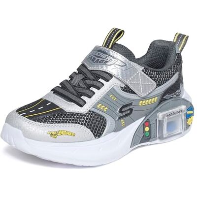 402150L-SLBK Skechers Garage Sneaker, srebrny, 3,5 UK 402150L-SLBK Skechers Garage Sneaker, srebrny, 3,5 UK