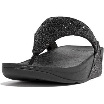 X03 Fitflop Damskie sandały Lulu Glitter Toe-Thongs Open Toe, Czarny połyskujący, 41 EU X03 Fitflop Damskie sandały Lulu Glitter Toe-Thongs Open Toe, Czarny połyskujący, 41 EU