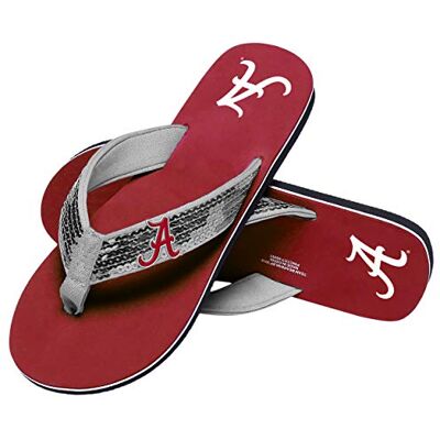 FFWMNCSQNALBL FOCO Klapki z cekinami, damskie klapki z cekinami Michigan damskie średnie Alabama Crimson Tide Large FFWMNCSQNALBL FOCO Klapki z cekinami, damskie klapki z cekinami Michigan damskie średnie Alabama Crimson Tide Large