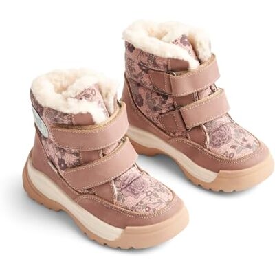 WF357i Wheat Unisex dziecięce buty zimowe Millas Klett Tex Print, skóra, 50% tkanina, oddychające, wodoszczelne buty śnieżne, 2163 Dusty Rouge, 33 EU WF357i Wheat Unisex dziecięce buty zimowe Millas Klett Tex Print, skóra, 50% tkanina, oddychające, wodoszczelne buty śnieżne, 2163 Dusty Rouge, 33 EU